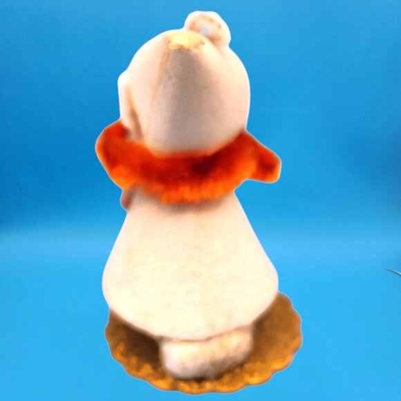 Vintage 1950s Putz Elf Ornament Red Chenille Foil Stocking Mica Accents Japan - Picture 5 of 9